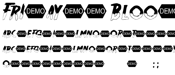 Friday13 bloody DEMO font